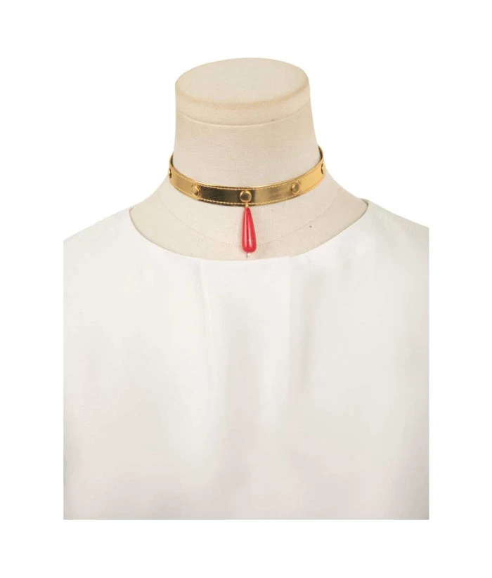 Women White Sleeveless Dress Elf Fantasy Halloween Costume 6 Women White Sleeveless Dress Elf Fantasy Halloween Costume - Image 4