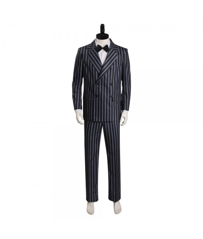 Men Gothic Black Suit Fomal Outfit Halloween Costume 3 Men Gothic Black Suit Fomal Outfit Halloween Costume