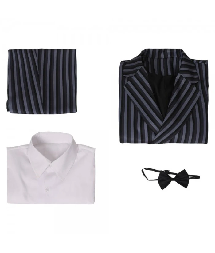 Men Gothic Black Suit Fomal Outfit Halloween Costume 8 Men Gothic Black Suit Fomal Outfit Halloween Costume - Image 6