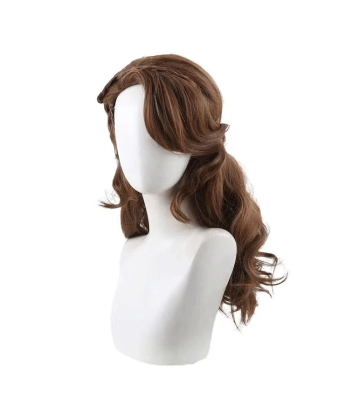 Women Brown Long Curly Hair Wig Halloween Costume Accessories 3 Women Brown Long Curly Hair Wig Halloween Costume Accessories