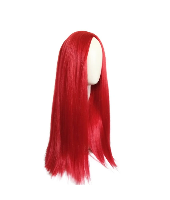 Women Red Long Hair Wig Halloween Costume Accessories 4 Women Red Long Hair Wig Halloween Costume Accessories - Image 2