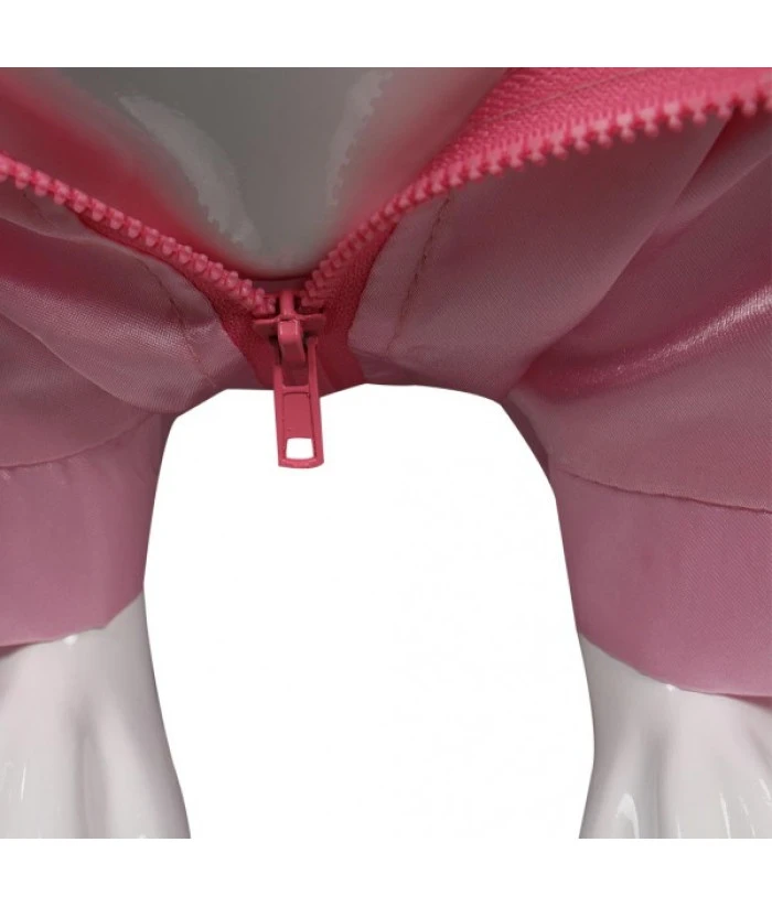 1980s Pink Jacket Black Silk Pet Halloween Costume 7 1980s Pink Jacket Black Silk Pet Halloween Costume - Image 5