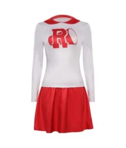 Women Red Slim Fit High School Cheerleader Sportswear Halloween Costume