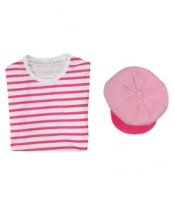 Men Pink Stripes T-shirt Hat Sailor Summer Outfit 15 Men Pink Stripes T-shirt Hat Sailor Summer Outfit -Accessories Shop ken movie barbie 2023 margot robbie barbie top hat halloween cosplay costume 7 700x823 1