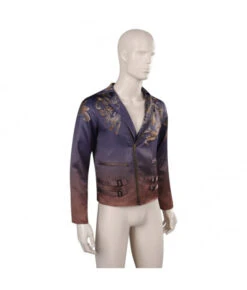 Men Leather Gradient Printed Jacket -Accessories Shop luis serra resident evil 4 coat halloween cosplay costume 4 700x823 1