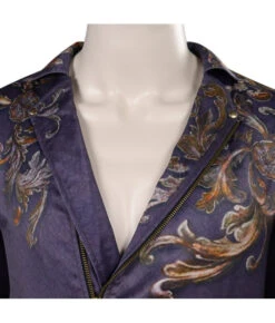 Men Leather Gradient Printed Jacket -Accessories Shop luis serra resident evil 4 coat halloween cosplay costume 5 700x823 1