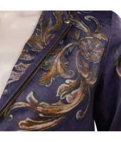 Men Leather Gradient Printed Jacket -Accessories Shop luis serra resident evil 4 coat halloween cosplay costume 6 700x823 1