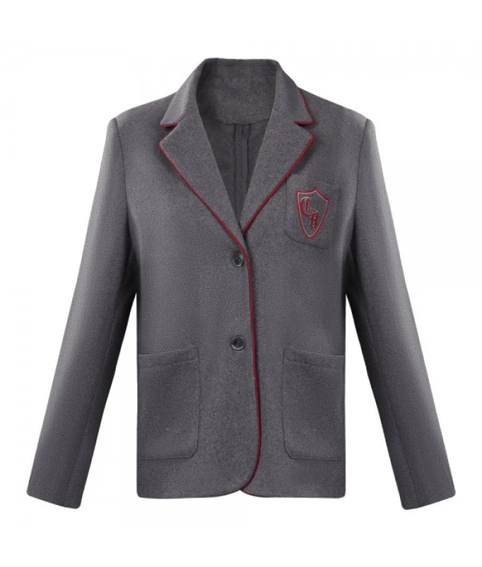 Women Royal Grey Suit Coat School Uniform