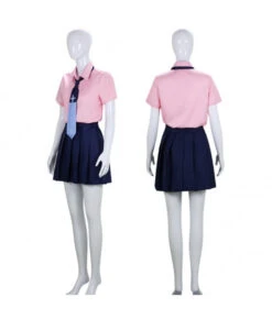 Women Pink Shirt Blue Tie School Uniform Jk Uniform Halloween Costume 7 Women Pink Shirt Blue Tie School Uniform Jk Uniform Halloween Costume -Accessories Shop minami yume gridman universe uniform halloween cosplay costume 2 700x823 1