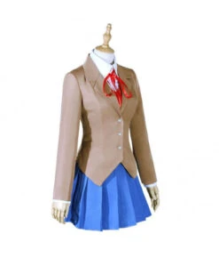 Women Light Brown Suit School Uniform JK Uniform Halloween Costume 7 Women Light Brown Suit School Uniform JK Uniform Halloween Costume -Accessories Shop monika dokidoki literature club school uniform halloween carnival suit cosplay costume 3 700x823 1