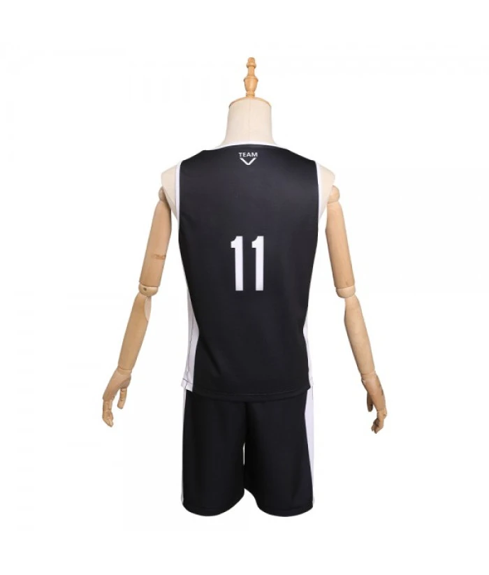 Men Black Team Uniform Sports Team 11 Casual Exercise Costume 7 Men Black Team Uniform Sports Team 11 Casual Exercise Costume - Image 5