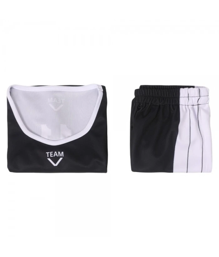 Men Black Team Uniform Sports Team 11 Casual Exercise Costume 3 Men Black Team Uniform Sports Team 11 Casual Exercise Costume