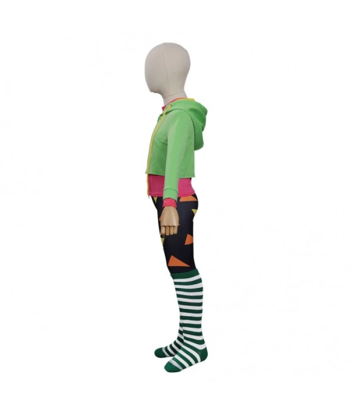 Kids Children Green Hoodie Pants Long Socks Sportswear Halloween Costume 9 Kids Children Green Hoodie Pants Long Socks Sportswear Halloween Costume - Image 7