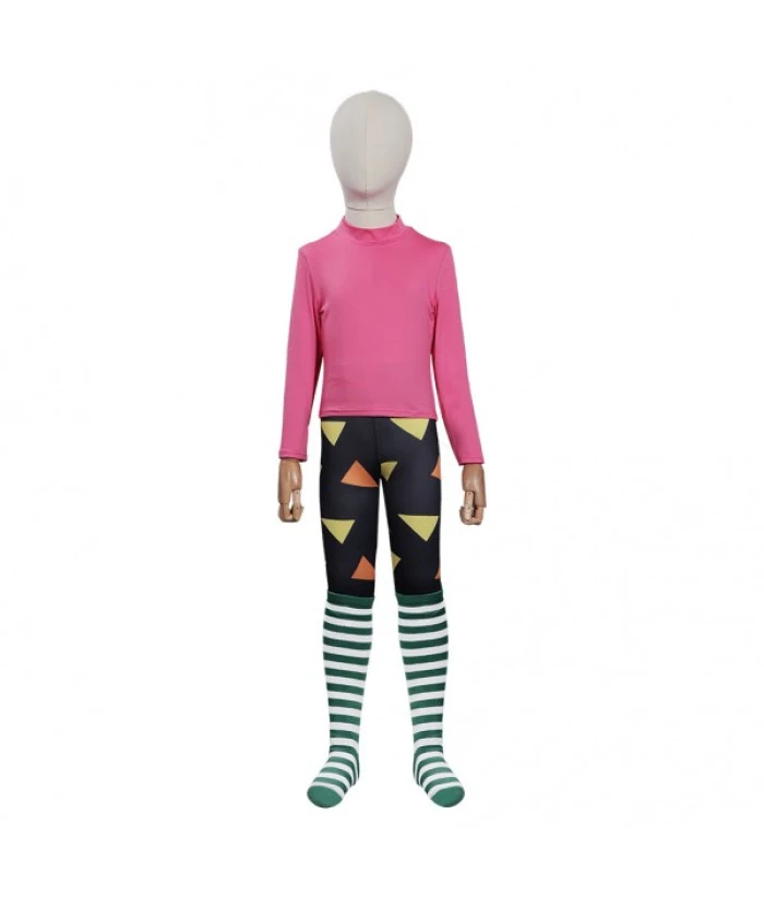 Kids Children Green Hoodie Pants Long Socks Sportswear Halloween Costume 8 Kids Children Green Hoodie Pants Long Socks Sportswear Halloween Costume - Image 6