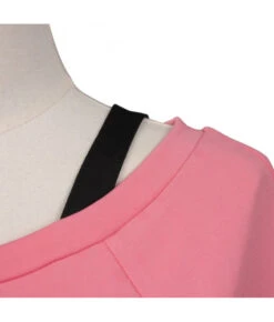 Women Pink Long Sleeve T-shirt Casual Outfit 11 Women Pink Long Sleeve T-shirt Casual Outfit -Accessories Shop power chainsaw man t shirt pink version halloween cosplay costume 5 700x823 1