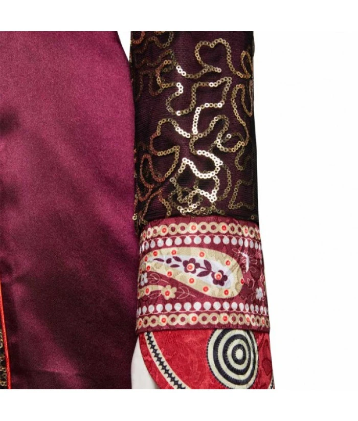 Women Medieval Fantasy Rose Gold Embroidery Palace Noble Princess Halloween Costume 9 Women Medieval Fantasy Rose Gold Embroidery Palace Noble Princess Halloween Costume - Image 7