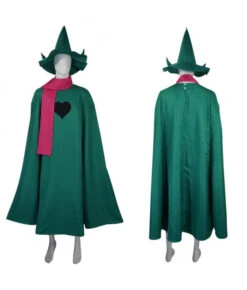Adult Green Long Robe Heart Printed Witch Halloween Costume 15 Adult Green Long Robe Heart Printed Witch Halloween Costume -Accessories Shop ralsei deltarune outfits halloween cosplay costume 8 700x823 1