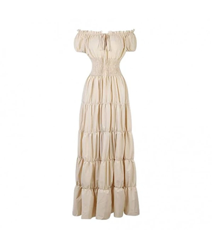 Women Renaissance Shoulder Long Dress Halloween Costume 7 Women Renaissance Shoulder Long Dress Halloween Costume - Image 5