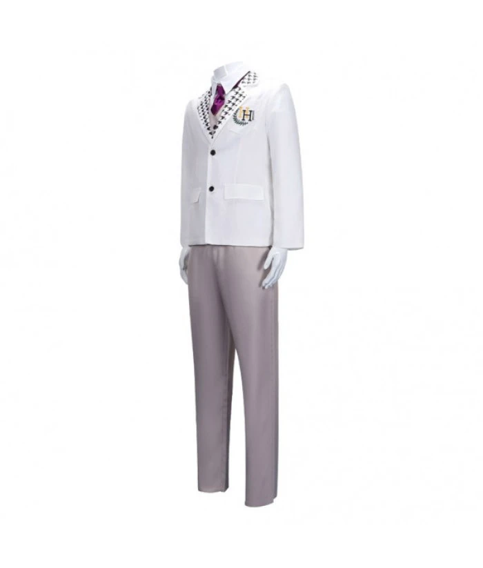 Men White Suit School Uniform Jk Uniform Halloween Costume 4 Men White Suit School Uniform Jk Uniform Halloween Costume - Image 2