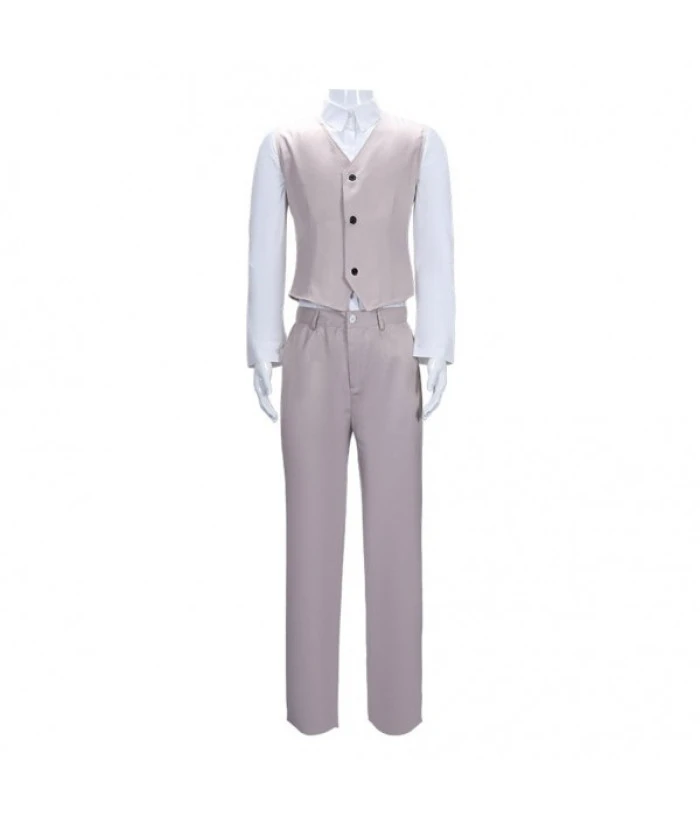 Men White Suit School Uniform Jk Uniform Halloween Costume 3 Men White Suit School Uniform Jk Uniform Halloween Costume