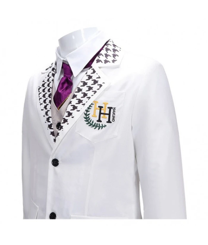 Men White Suit School Uniform Jk Uniform Halloween Costume 7 Men White Suit School Uniform Jk Uniform Halloween Costume - Image 5