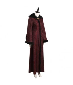 Women Medieval Dark Red Fur Collar Dress Queen Halloween Costume -Accessories Shop rhaenyra targaryen house of the dragon fur collar dress halloween cosplay costume 4 700x823 1