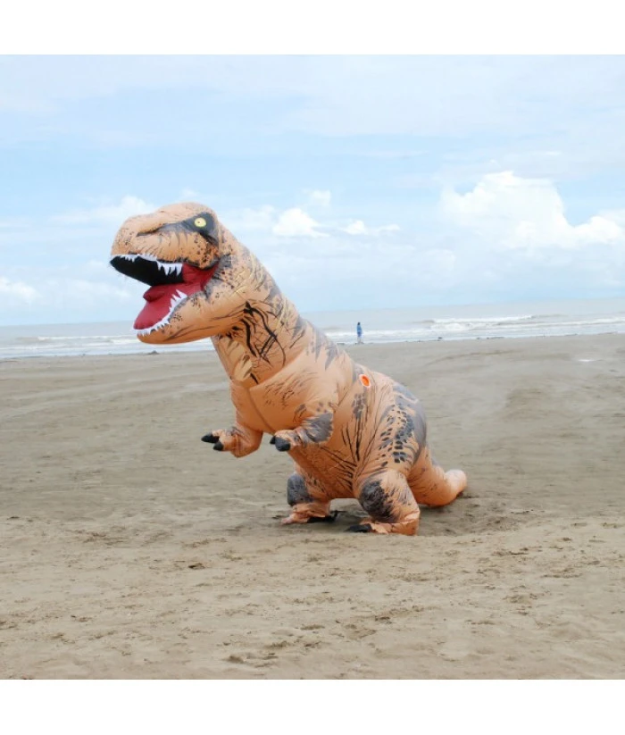T-Rex Dinosaur Inflatable Outfit Funny Overalls Halloween Costume 3 T-Rex Dinosaur Inflatable Outfit Funny Overalls Halloween Costume