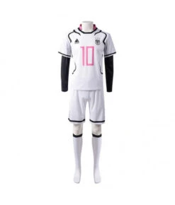 Men White No.10 Printed Soccer Team Uniform -Accessories Shop sae itoshi blue lock outfit halloween cosplay costume 1 700x823 1