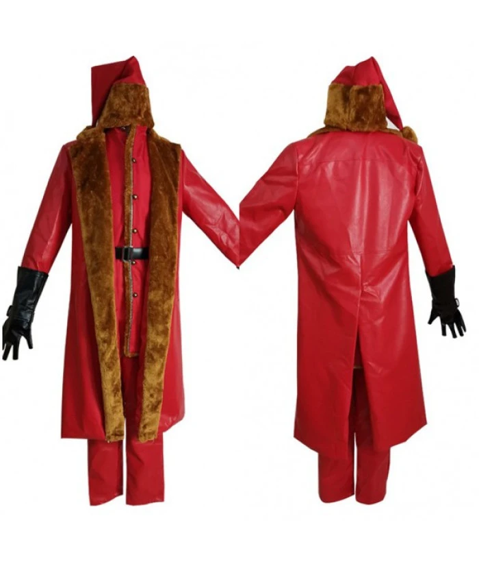 Adult Red Collar Coat Suit 2Pcs Santa Claus Role Play Christmas Special Costume 7 Adult Red Collar Coat Suit 2Pcs Santa Claus Role Play Christmas Special Costume - Image 5
