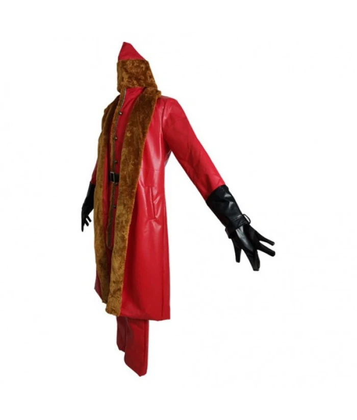 Adult Red Collar Coat Suit 2Pcs Santa Claus Role Play Christmas Special Costume 5 Adult Red Collar Coat Suit 2Pcs Santa Claus Role Play Christmas Special Costume - Image 3