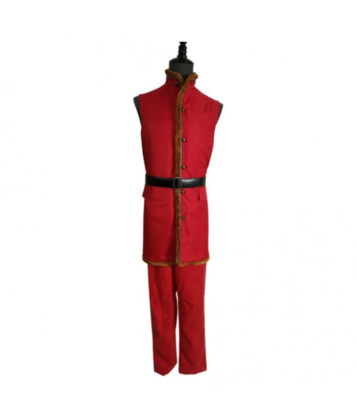 Adult Red Collar Coat Suit 2Pcs Santa Claus Role Play Christmas Special Costume 4 Adult Red Collar Coat Suit 2Pcs Santa Claus Role Play Christmas Special Costume - Image 2