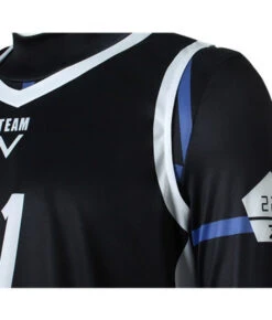 Men Black Slim Soccer Team Uniform 3Pcs Sportswear -Accessories Shop seishiro nagi blue lock outfits halloween cosplay costume 5 700x823 1