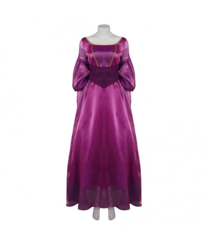 Women Dark Purple Gown Puff Sleeve Renaissance Style Halloween Costume 4 Women Dark Purple Gown Puff Sleeve Renaissance Style Halloween Costume - Image 2