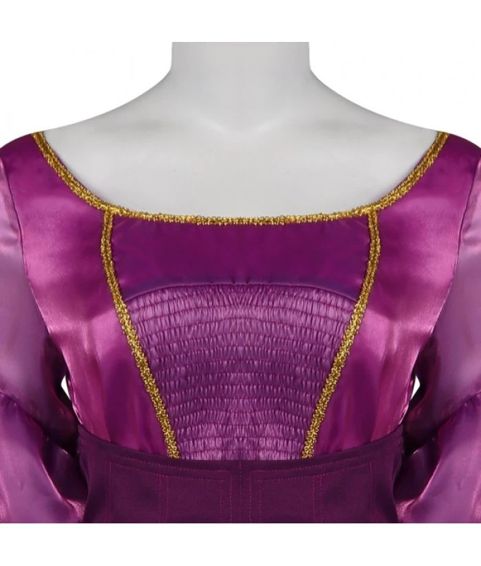 Women Dark Purple Gown Puff Sleeve Renaissance Style Halloween Costume 9 Women Dark Purple Gown Puff Sleeve Renaissance Style Halloween Costume - Image 7