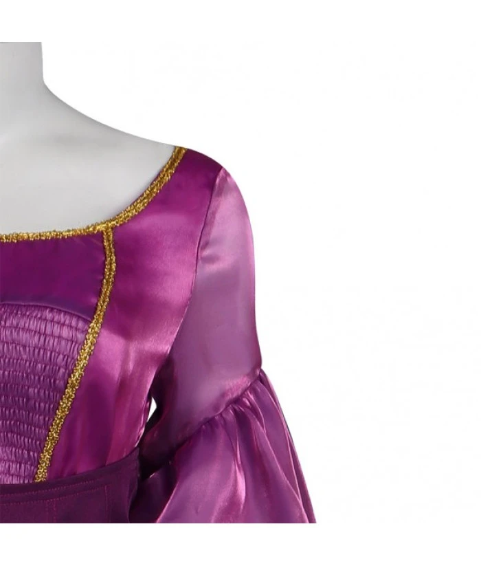 Women Dark Purple Gown Puff Sleeve Renaissance Style Halloween Costume 10 Women Dark Purple Gown Puff Sleeve Renaissance Style Halloween Costume - Image 8