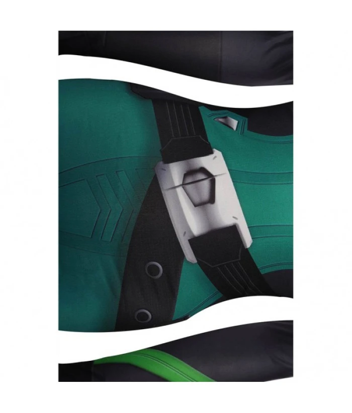 Women Green Futuristic Sci-Fi Style Jumpsuit Halloween Costume 6 Women Green Futuristic Sci-Fi Style Jumpsuit Halloween Costume - Image 4