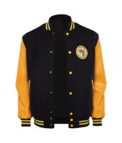 Men Yellow Sleeves Black Baseball Jacket Yellowjacket Printed Sportswear -Accessories Shop yellowjackets season 2 yellowjackets mlb halloween cosplay costume 1 700x823 1